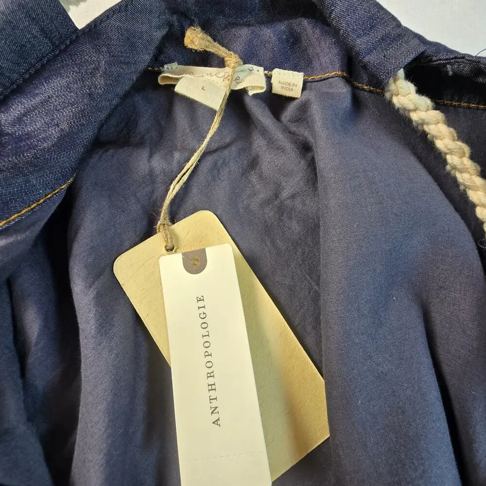 NWT Anthropologie Let Me Be Rope Neck Asymmetrical Dress. Size L. Ret $168 - Picture 8 of 13